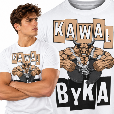 KOSZULKA NA SIŁOWNIĘ  KAWAŁ BYKA